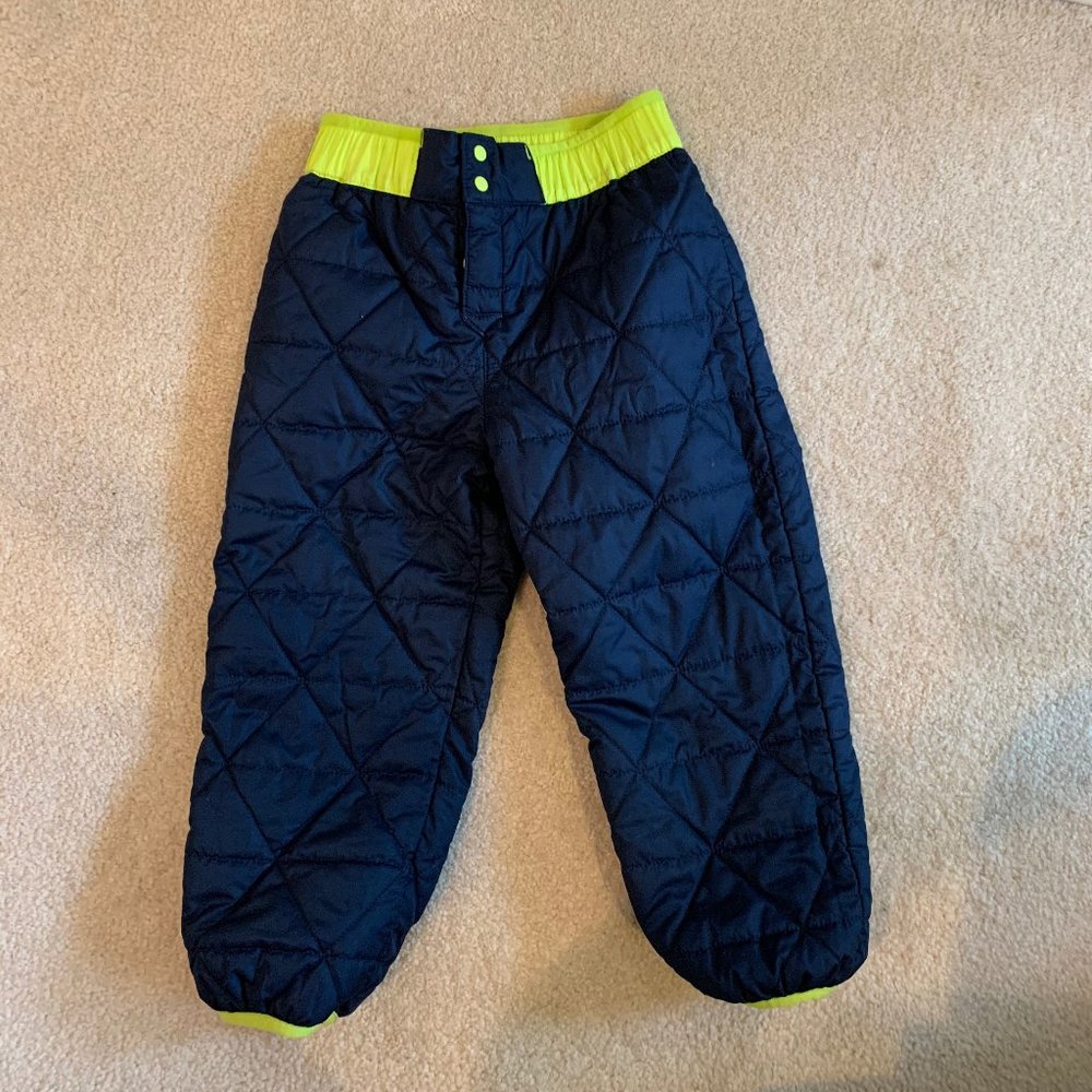Patagonia Reversible Puff Ball Snow Pants Navy 3T